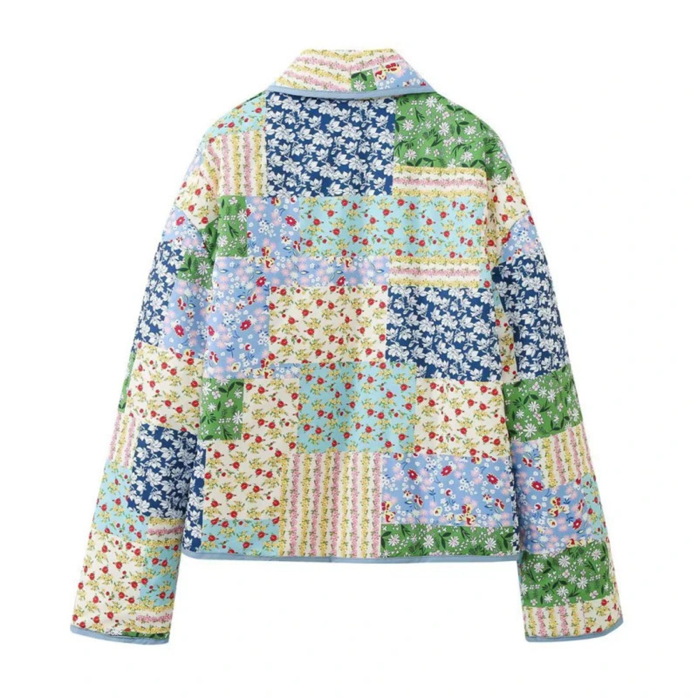 Autumn Vintage Patchwork Printed Cotton Jacket